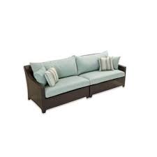 Patio Sofa Blue Cushions