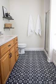 stencil tile floors in your bathroom