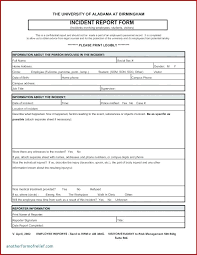 Employee Incident Report Form Template Investigation Report Format