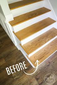 update stairs with gel stain so simple