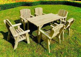 7 Piece Outdoor Dining Set Wooden
