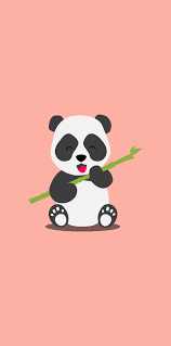 panda cheerful cute o