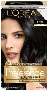 If you've lightened your black hair but you've noticed gray roots growing in, you can use a root cover up spray to temporarily hide them until you have time to actually touch up your hair color. L Oreal Paris Superior Preference Fade Defying Color Shine System 1 0 Ultimate Black 1 Kit Mahogany Hair Dye Mahogany Hair Shades Of Red Hair
