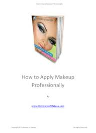 how to apply makeup professionally free