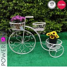 Wrought Iron Bicycle Planter Pots