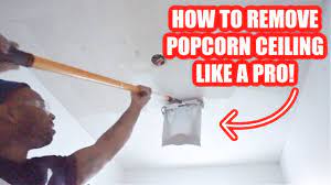 how to remove popcorn ceiling finish