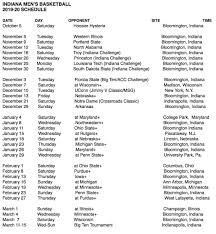 This will take you to the men's baseball schedule. Jeff Rabjohns On Twitter The Indiana 2019 20 Men S Basketball Schedule Iubb