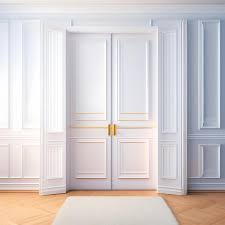 Empty Luxury White Wainscot Wall Room