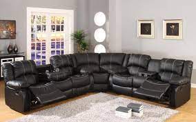 black faux leather reclining motion