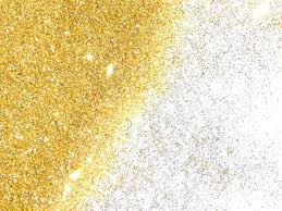 gold glitter sparkles on white