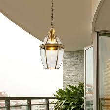 Glass Pendant Light Copper Lamp Kitchen