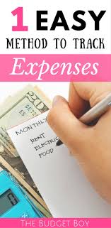 1 Easy Method To Track Expenses The Budget Boy