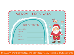 free printable holiday gift certificate