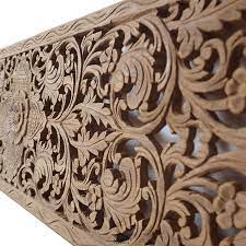Relief Carved Wooden Wall Art Panel