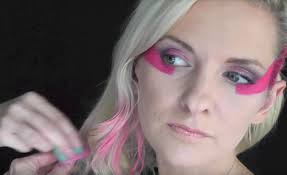 pink makeup look for halloween