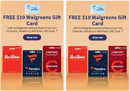 10 walgreens gift cards free cinemark