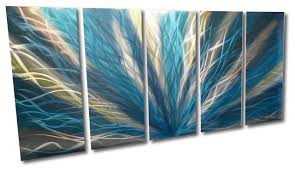 Radiance Teal Metal Wall Art By Miles