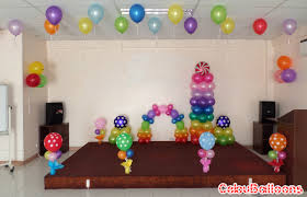 colorful balloon decoration for a