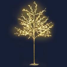 Jingle Jollys 1 5m Led Christmas Branch Tree 304 Led Xmas Warm White Optic Fiber