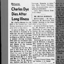 Charles Marion Dye Obituary