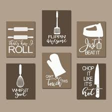 kitchen quote wall art funny utensil
