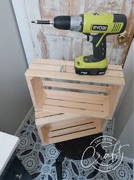 Diy Wood Crate Above Door Bathroom
