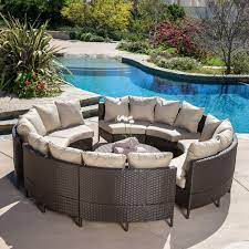 Seater Round Wicker Sectional Sofa