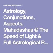 Astrology Conjunctions Aspects Mahadashas The Speed Of