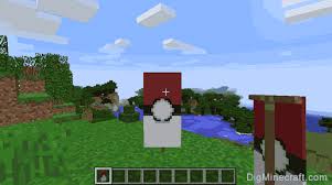 how to make a pokeball banner in minecraft