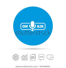On Air Sign Icon Live Stream Stock Vector Royalty Free
