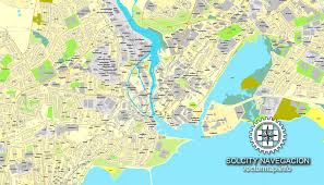 It is an island a shape of which reminds of a rabbit. Galway Ireland Printable Vector Street City Plan Map Fully Editable Adobe Pdf