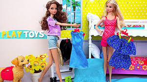 barbie dress up and make up story play