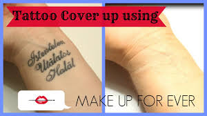 tattoo cover up using make up for ever