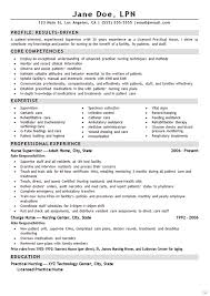 Nurse Lpn Resume Example Sample