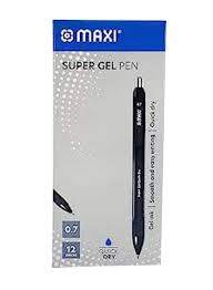 maxi 12 piece gel pen set blue