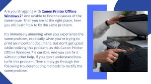 fixing canon printer offline windows 7