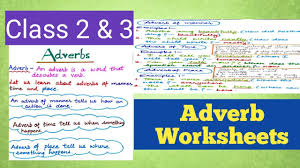 adverb adverb worksheets cl 2