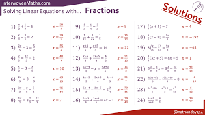 solving linear equations with fractions