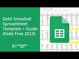 debt snowball spreadsheet template