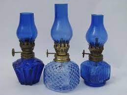 Vintage Little Glass Oil Lamps W