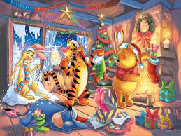 christmas winnie the pooh wallpaper
