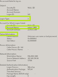 windows event id 4625 failed logon