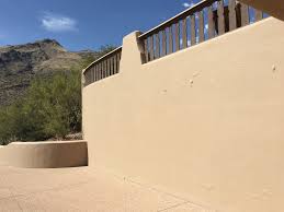 Painted Stucco Retaining Wall Az