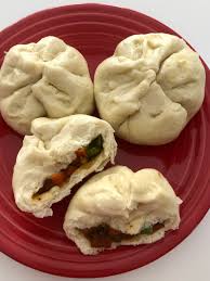 steamed peanut and carrot buns