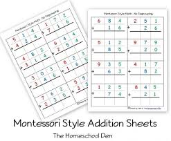 Download Our Free Montessori Style Math Practice Sheets So