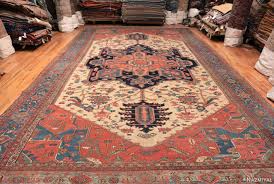 large antique persian serapi rug 70340