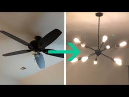 replace a ceiling fan with a light