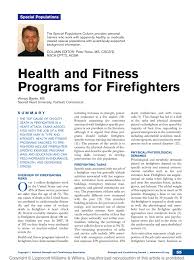 fitness programs for firefighters