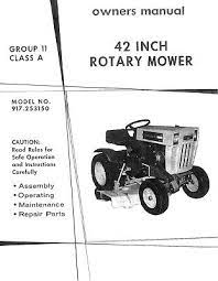 sears roebuck rotary mower owner s