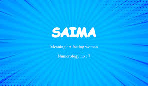 saima name meaning